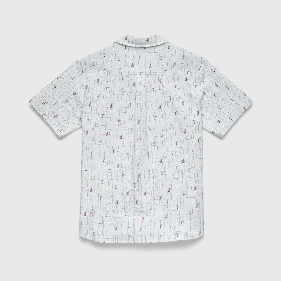 Joey Seersucker Cocktail Shirt | White Martini