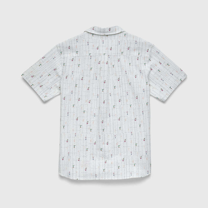 Joey Seersucker Cocktail Shirt | White Martini