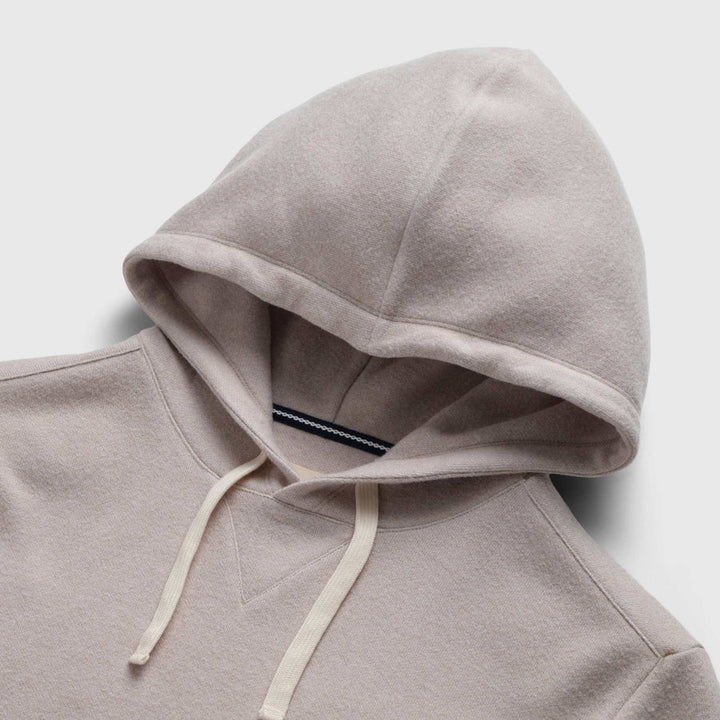 Justin Lux Cashmist Popover Hoodie | Taupe Grey Heather