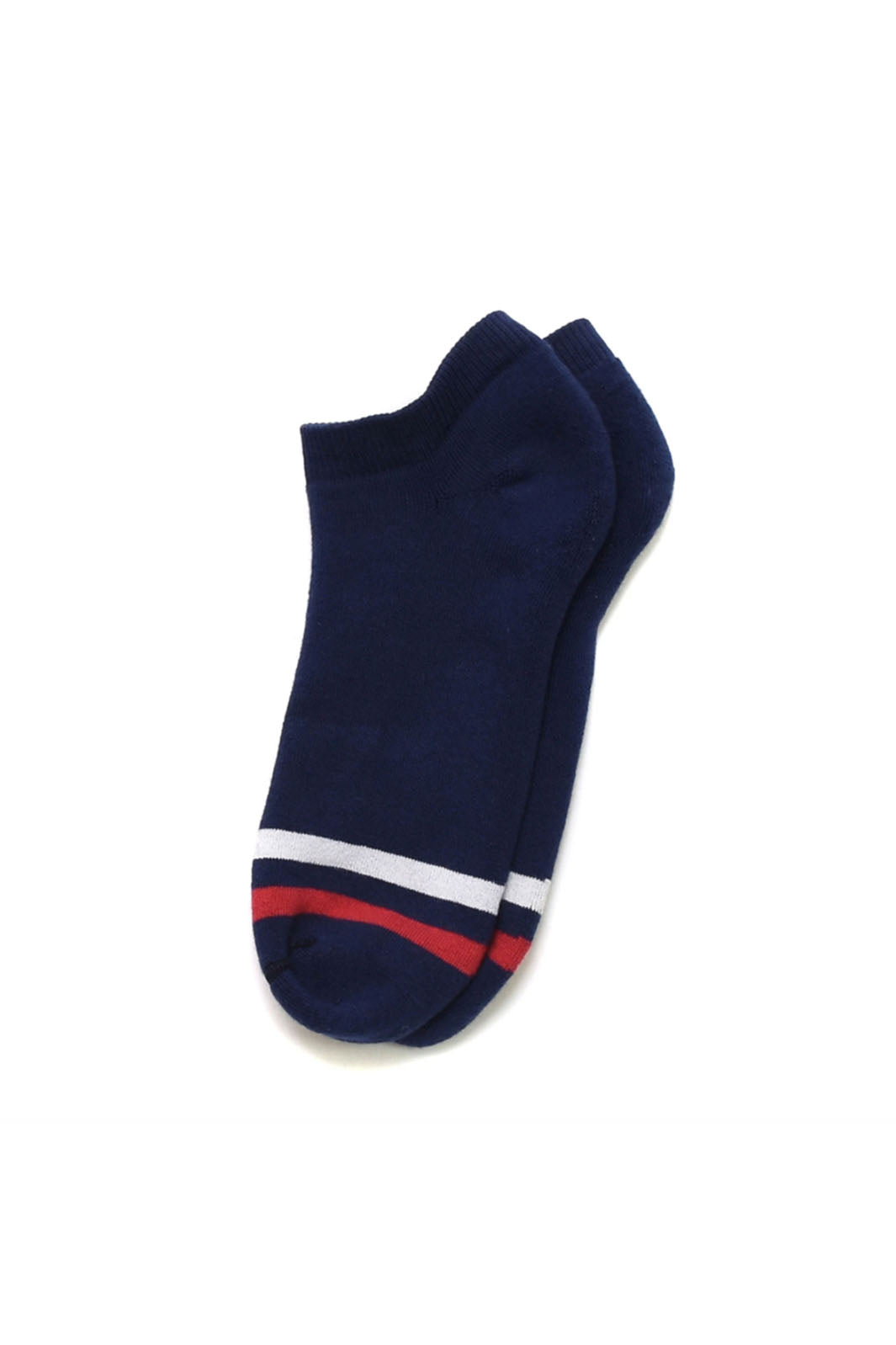 Kennedy Ankle Sock - Navy with Red/White Stripes