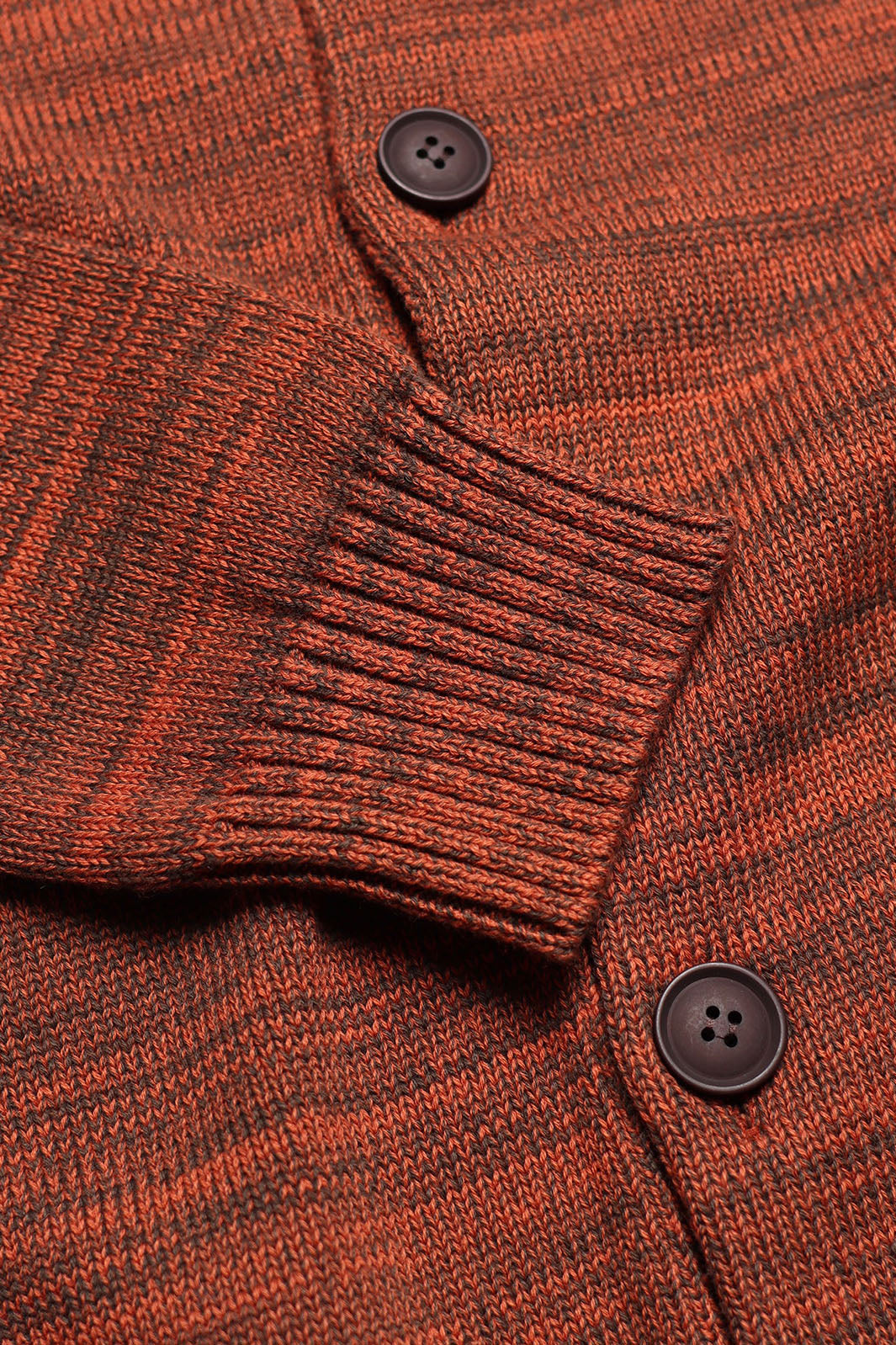 Kiyo Cardigan - Slate Brown/Burnt Orange