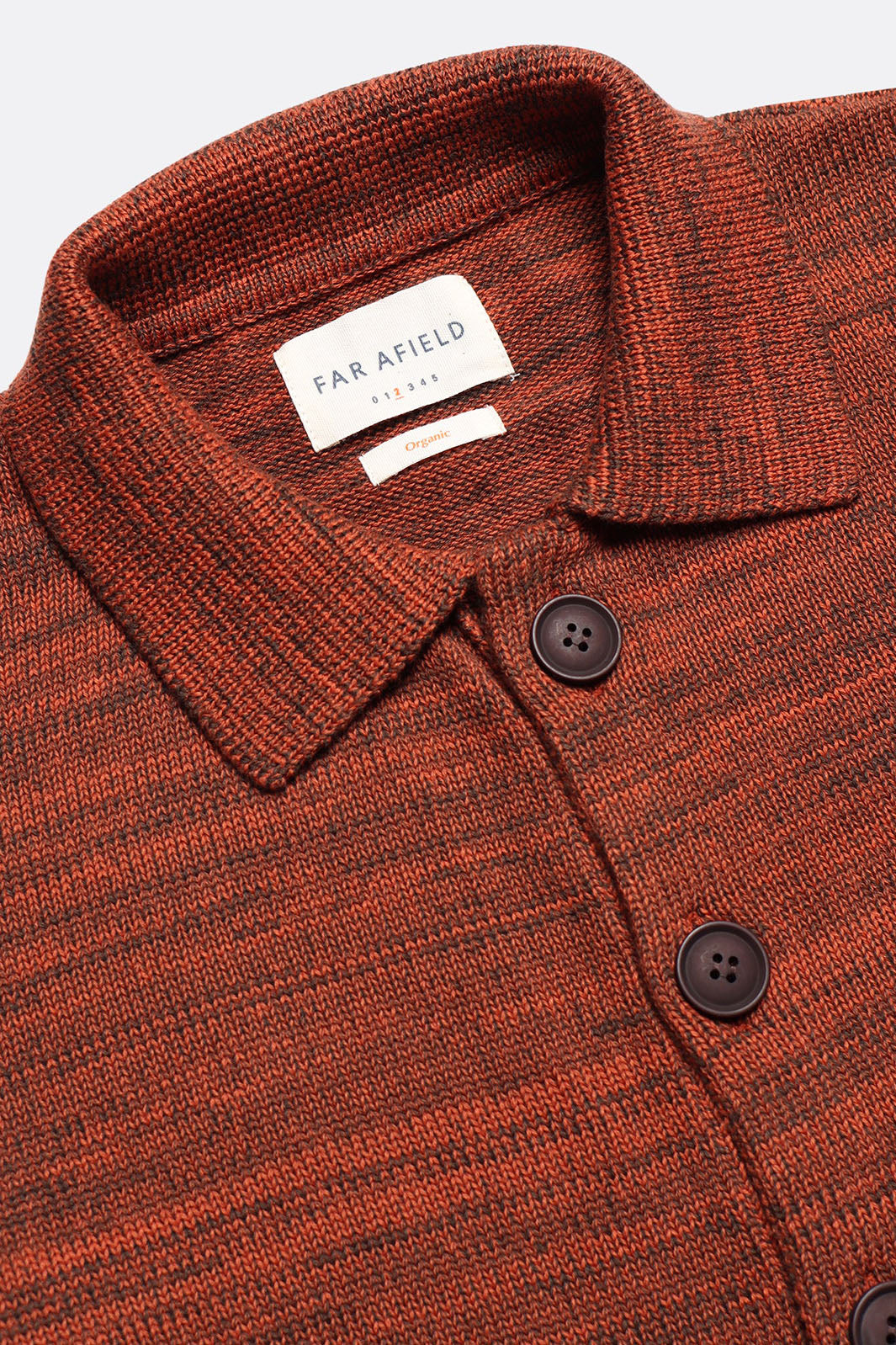 Kiyo Cardigan - Slate Brown/Burnt Orange