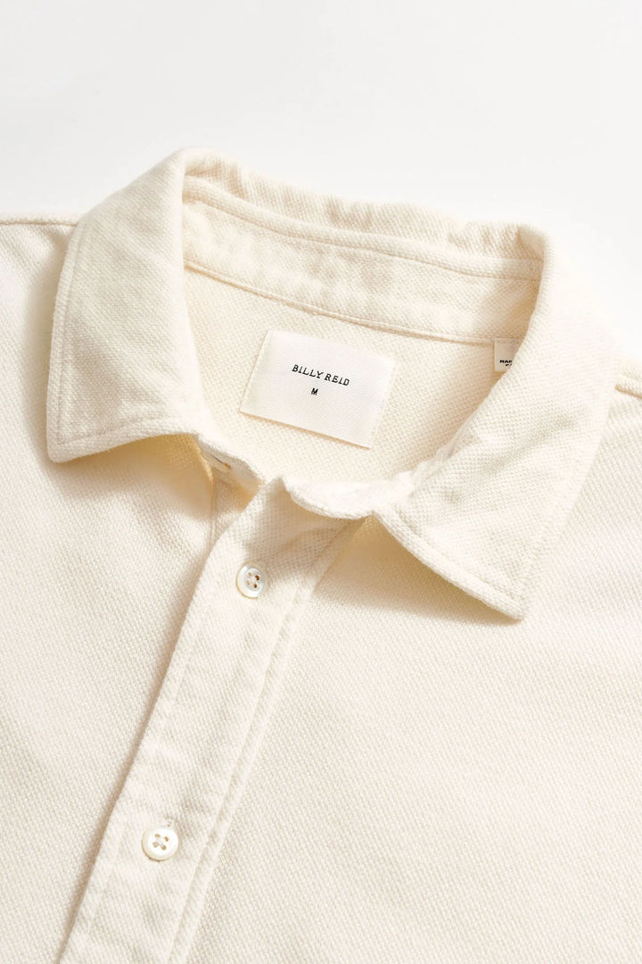 Knit Yellowhammer Button-Up Shirt - Tinted White