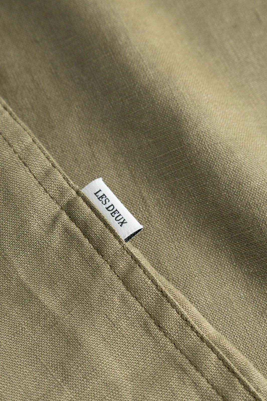 Kris Linen Button-Up Shirt - Surplus Green
