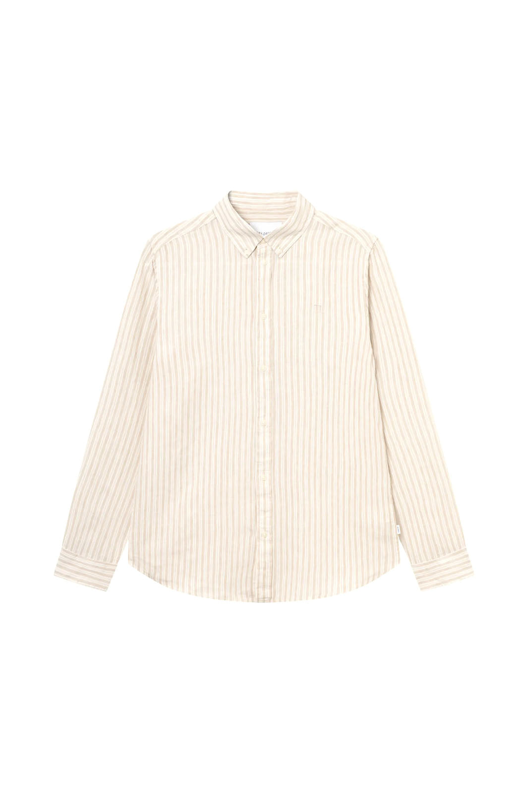 Kristian Linen Button-Up Shirt - Light Desert Sand/ Ivory