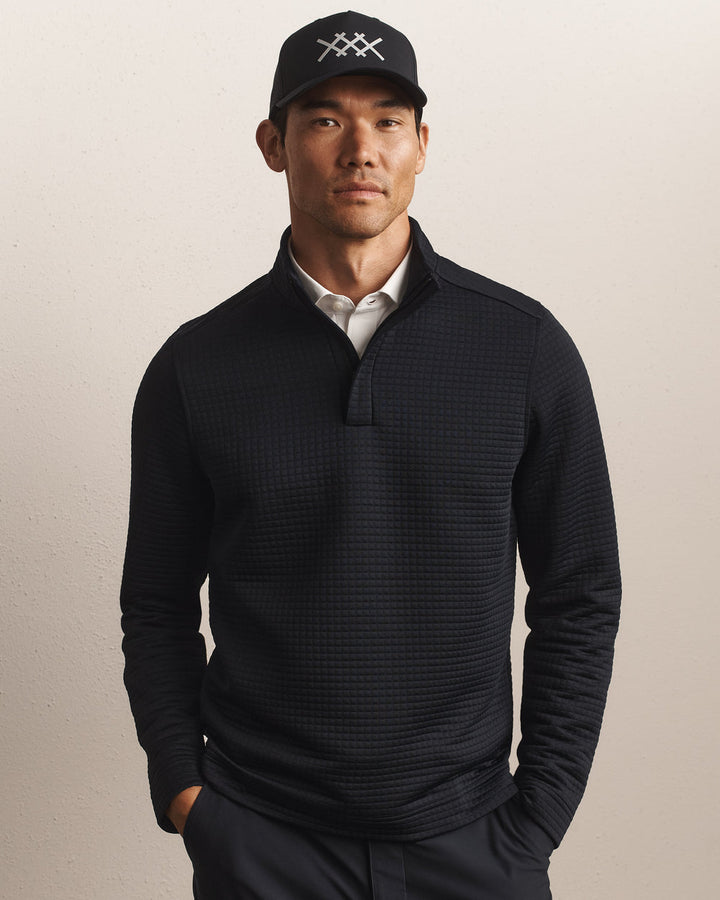 Landmark 1/4 Zip | Pure Black