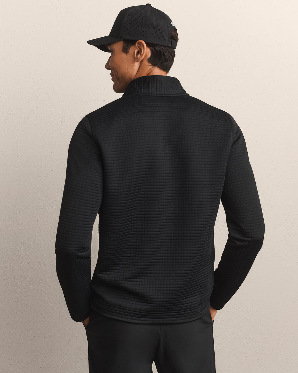 Landmark 1/4 Zip | Pure Black
