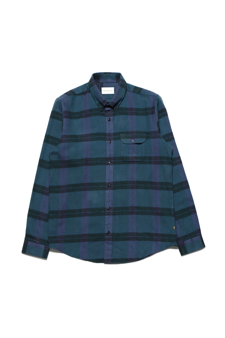 Larry Check Shirt - Meteorite Black/ Insignia Blue