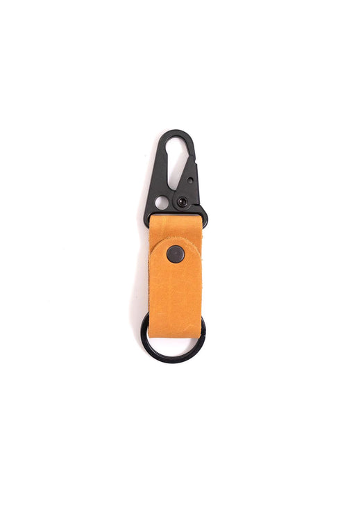 Leather Clip Keychain - Buckskin