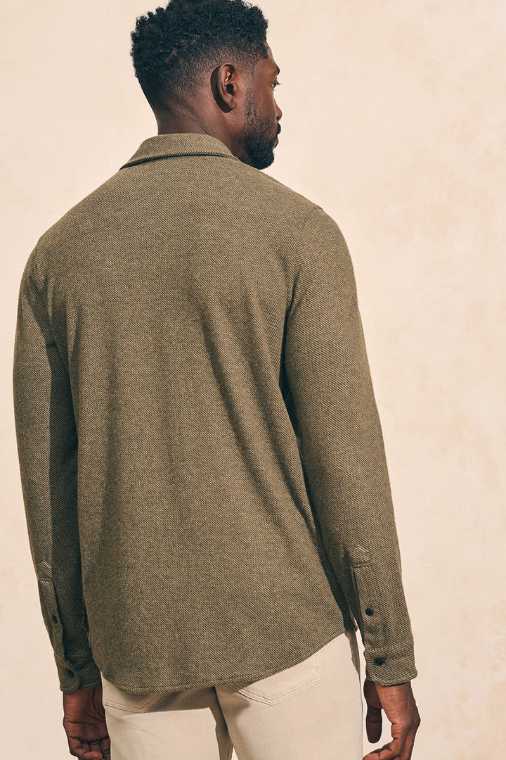 Legend Sweater Shirt - Olive Melange Twill