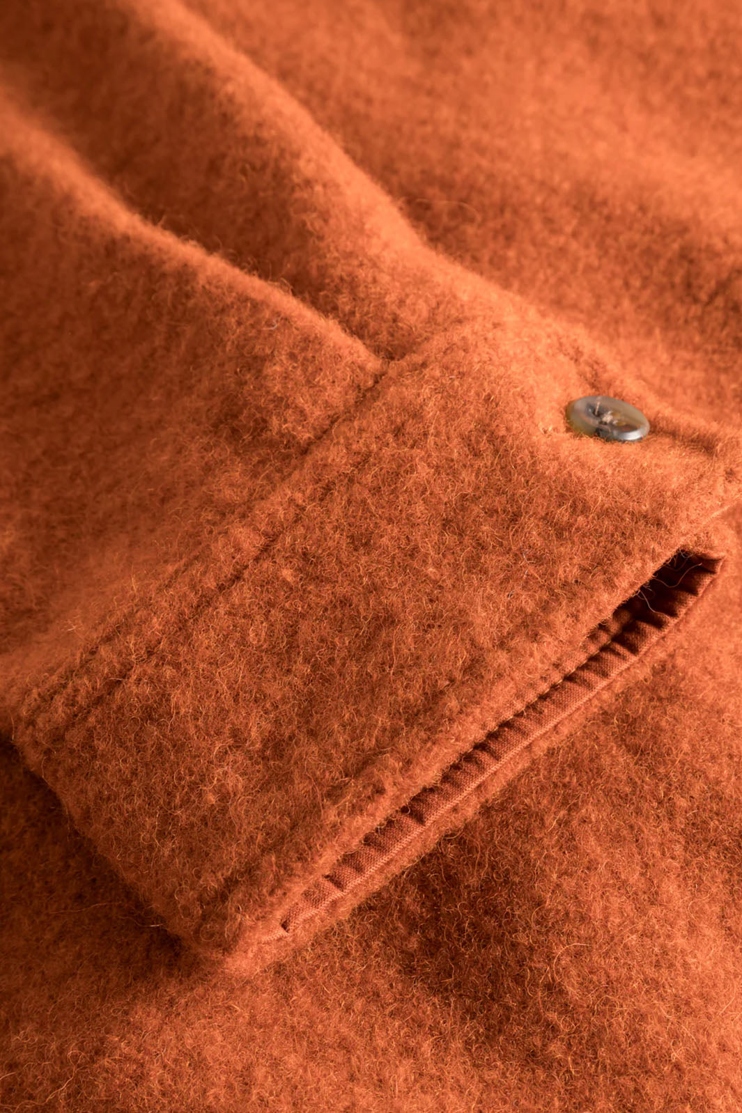 Lennon Bouclé Overshirt - Terracotta