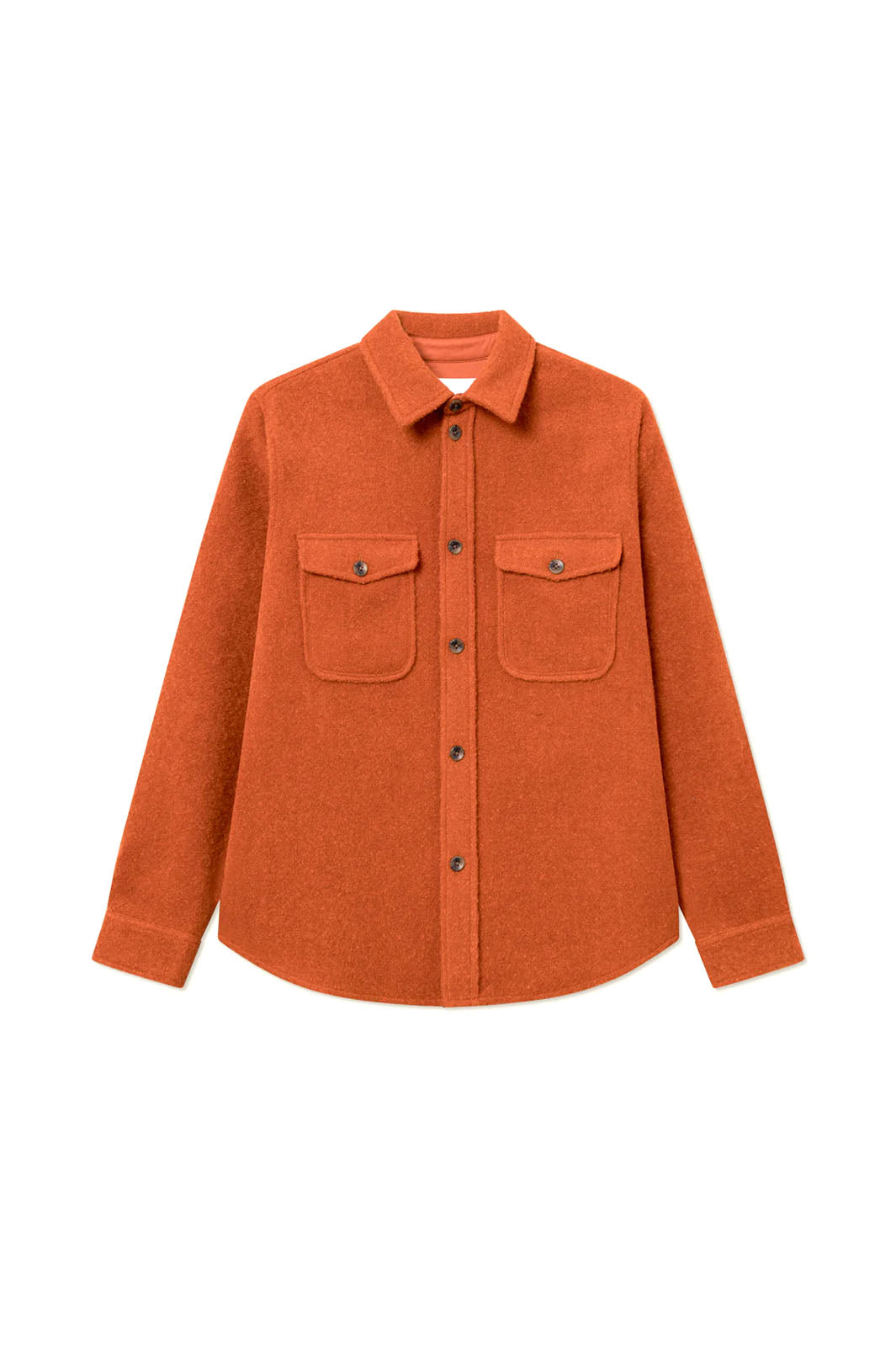 Lennon Bouclé Overshirt - Terracotta