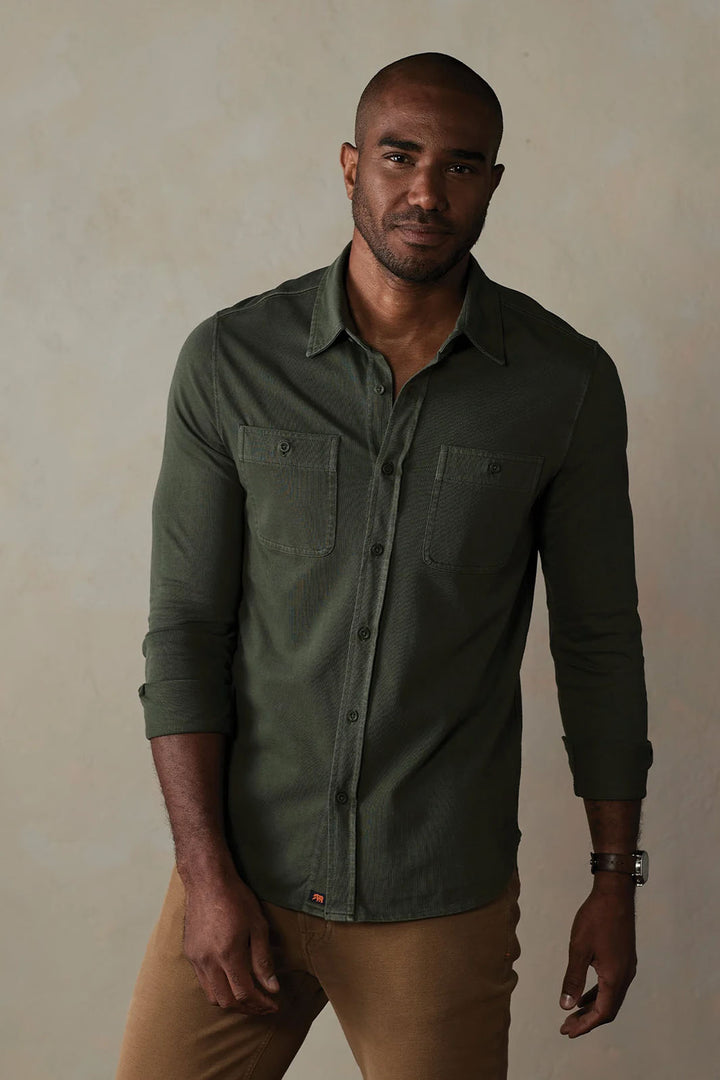 Lennox Jersey Button-Up - Alpine