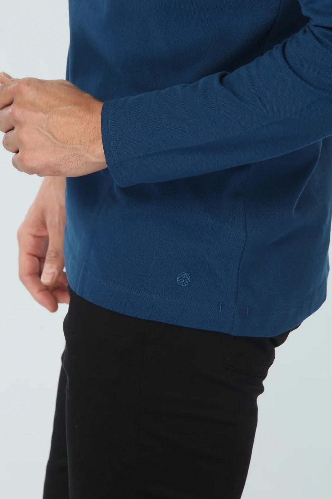 Long Sleeve Polo - Blue