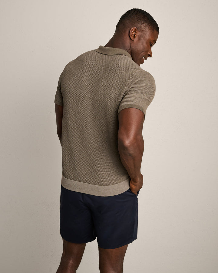 Mercer Knit Polo | Smokey Night