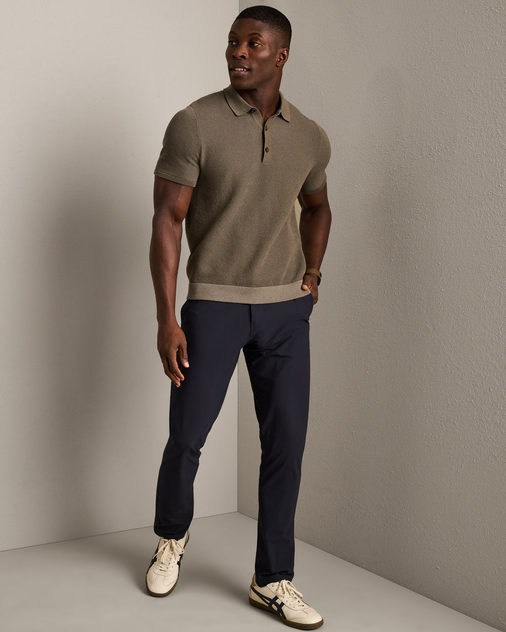 Mercer Knit Polo | Smokey Night