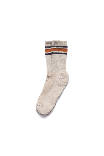 Merino Activity Sock - Tan/Navy/Rust