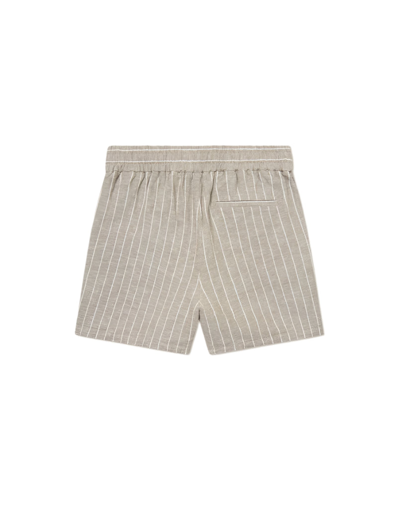 Otto Linen Shorts | Walnut & Light Ivory