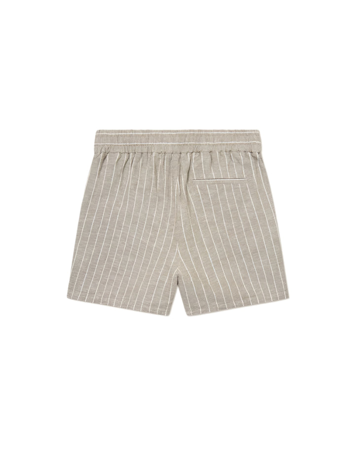 Otto Linen Shorts | Walnut & Light Ivory