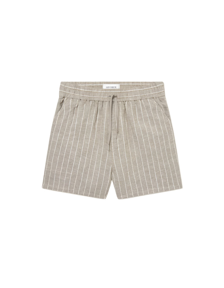 Otto Linen Shorts | Walnut & Light Ivory