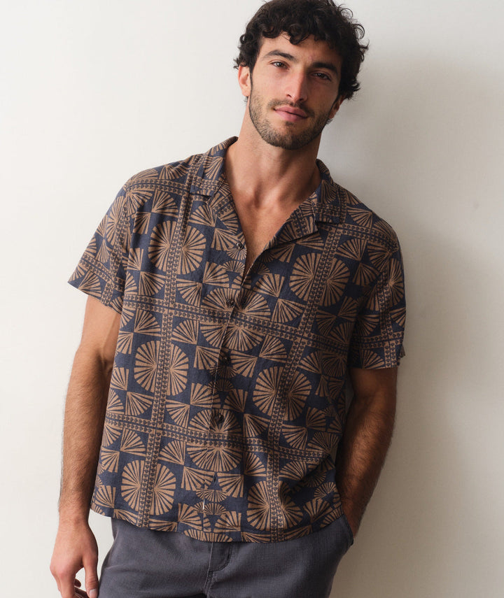 Pablo Tencel Linen Resort Shirt | Geo Fan