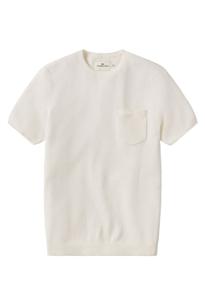 Waffle Knit Sweater Tee | Cream