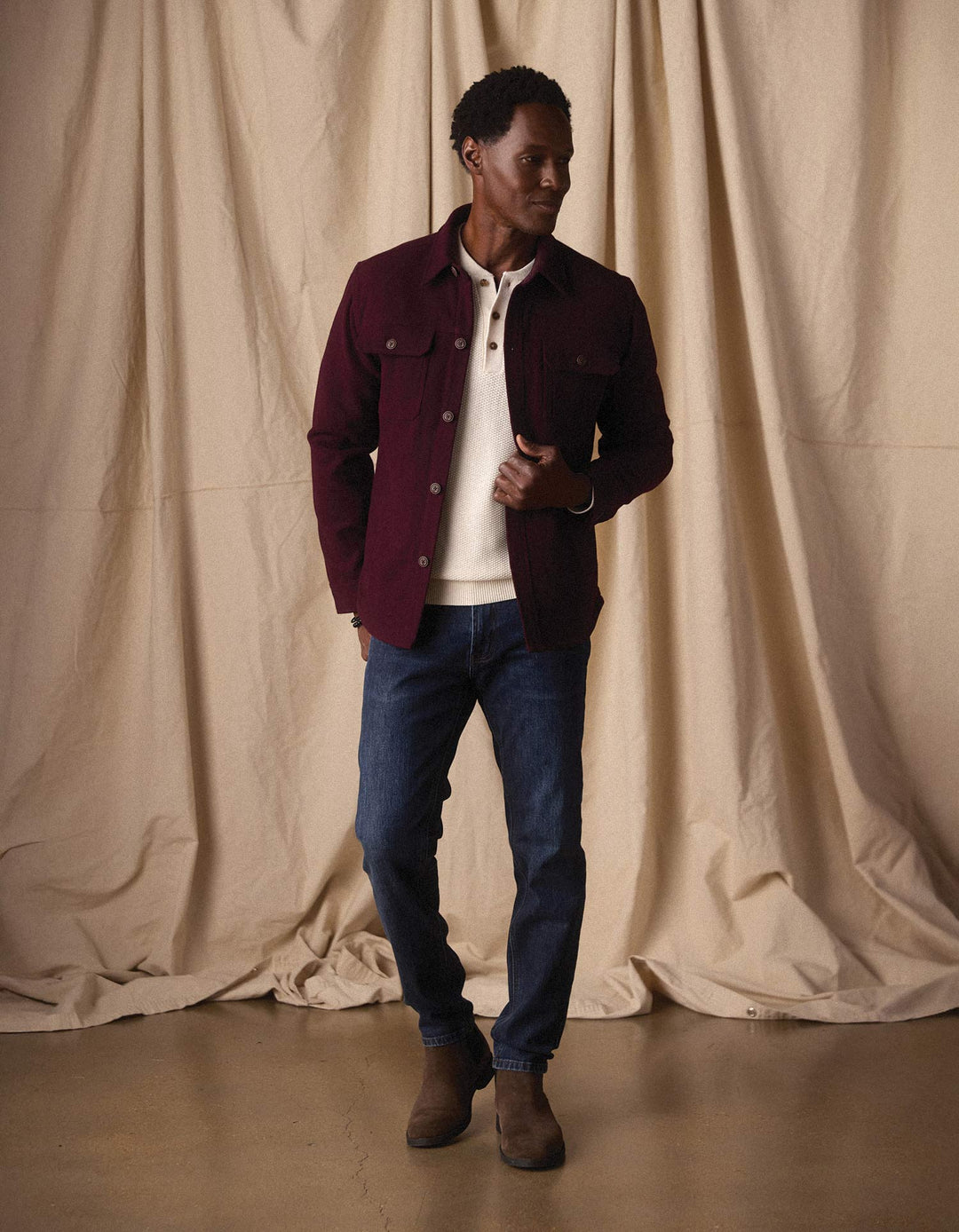 Brightside Flannel Lined Jacket | Port Wine