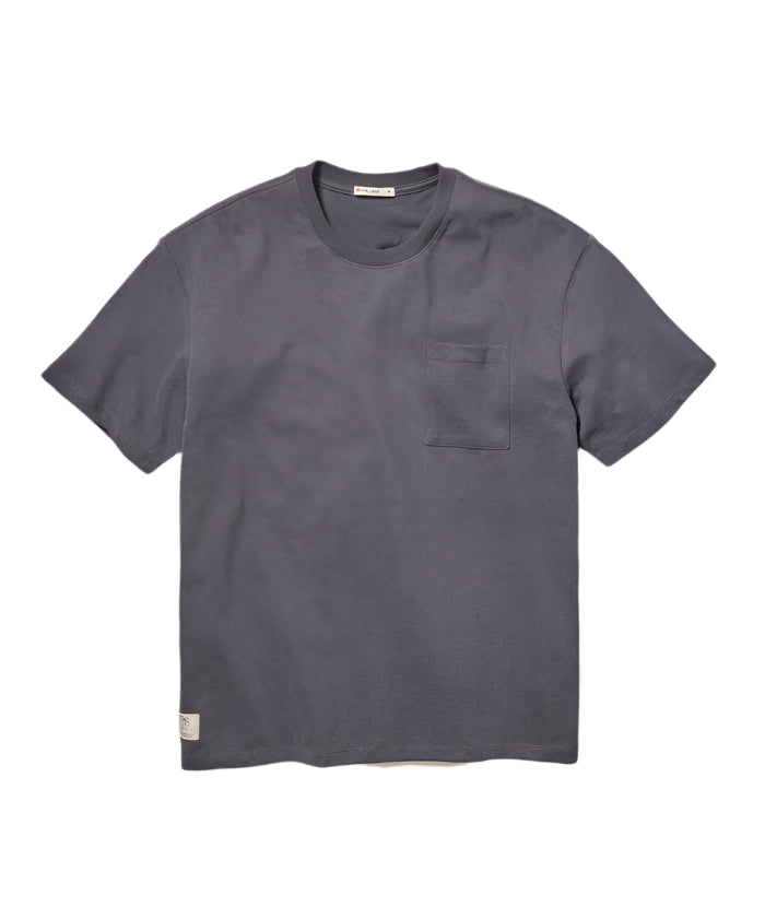 Boxy Sueded Tee | Asphalt