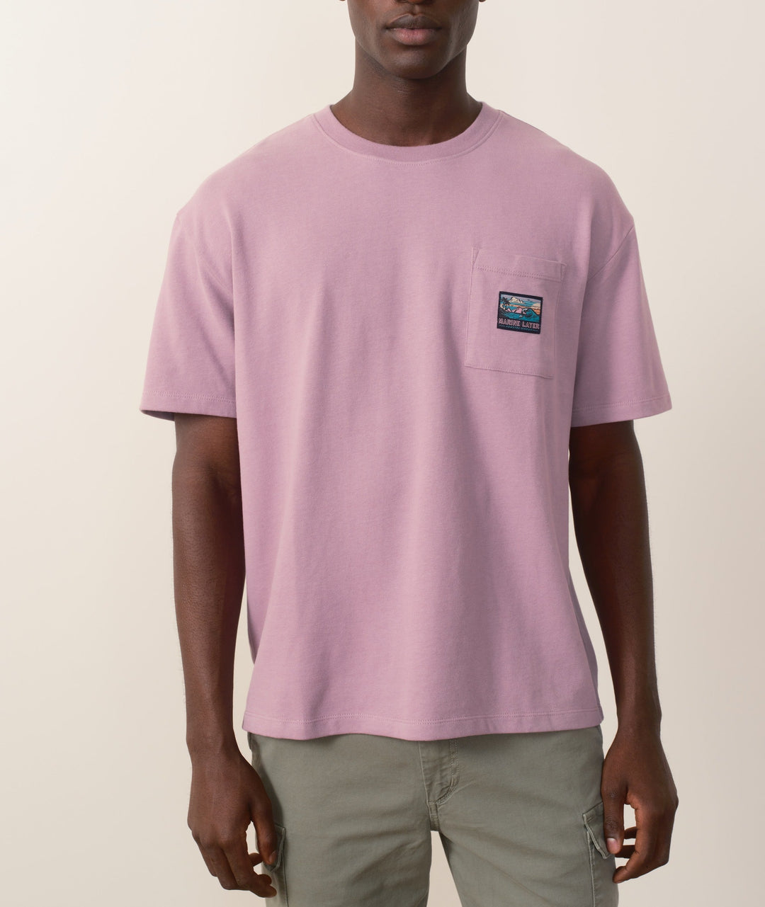 Boxy Sueded Tee | Elderberry