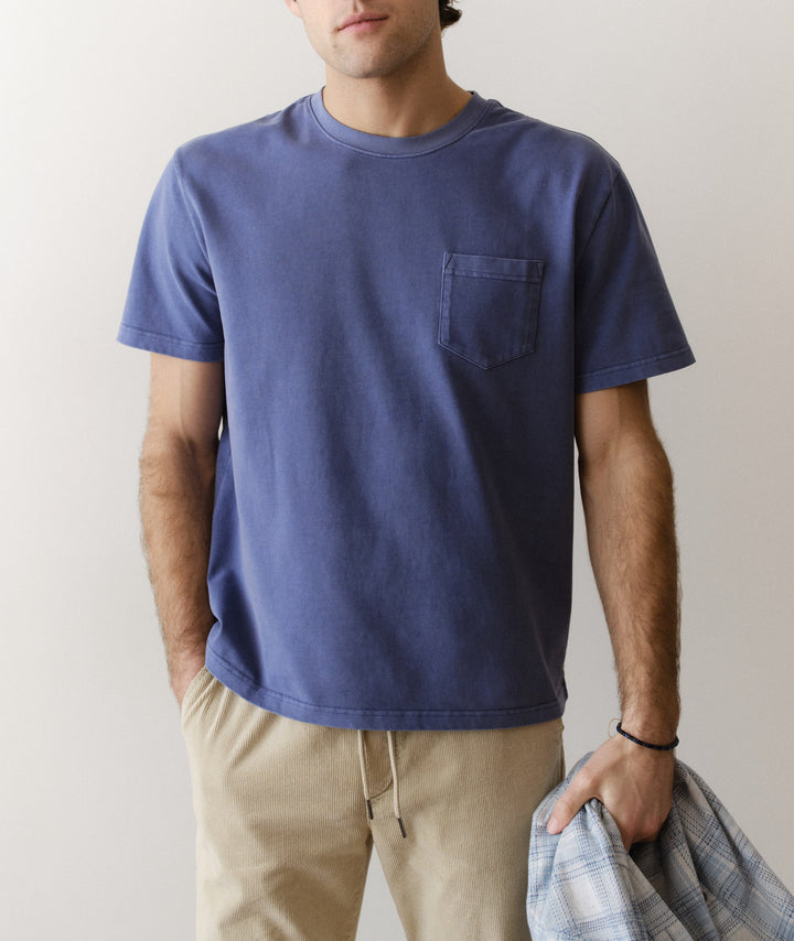 Luxe 250 Relaxed Pocket Tee | Coastal Fjord