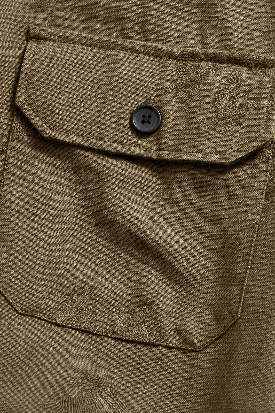 Pelican Gulf Embroidered Overshirt - Olive