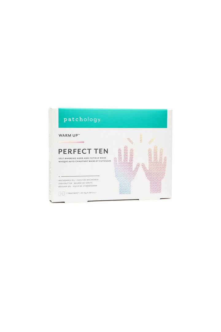 A box of Perfect Ten hand and cuticle gloves for spa manicure from home. 