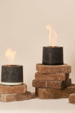 Personal Concrete Fireplace - Black Aluminum Base
