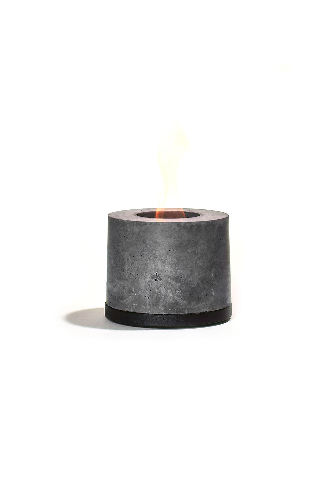 Personal Concrete Fireplace, Mini - Black Aluminum Base