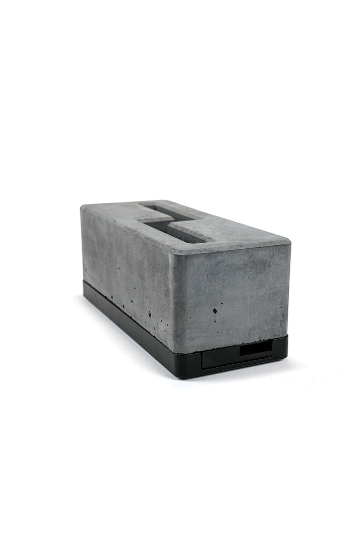 Personal Concrete Fireplace, XL - Black Aluminum Base