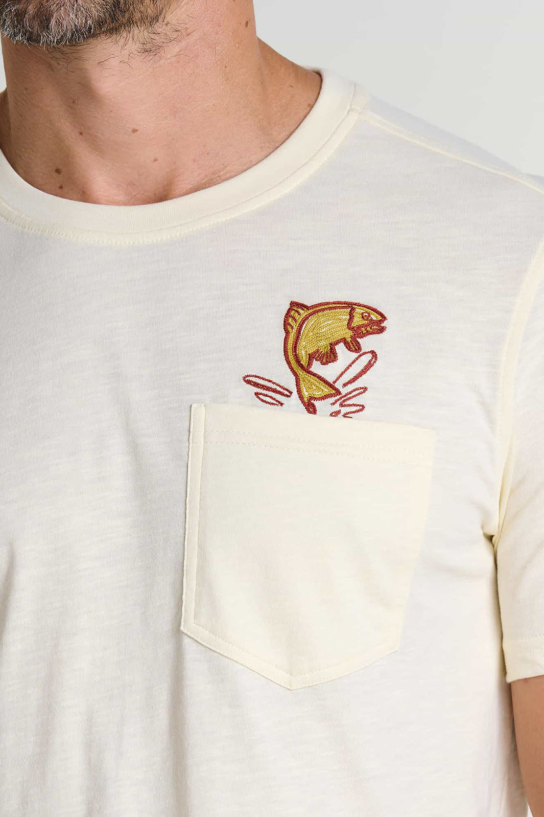 Primo Crew T-Shirt - Embroidered Salt Fish