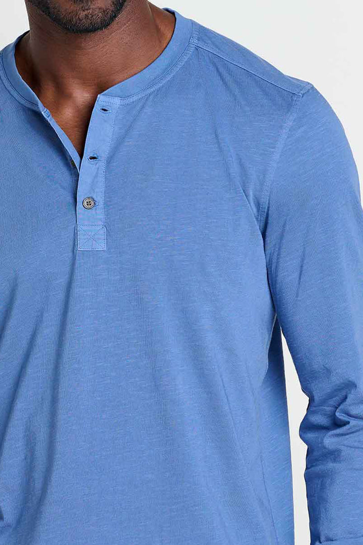 Primo Long Sleeve Henley - Kyanite