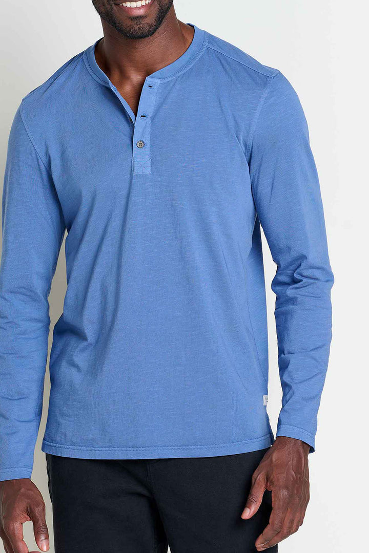 Primo Long Sleeve Henley - Kyanite