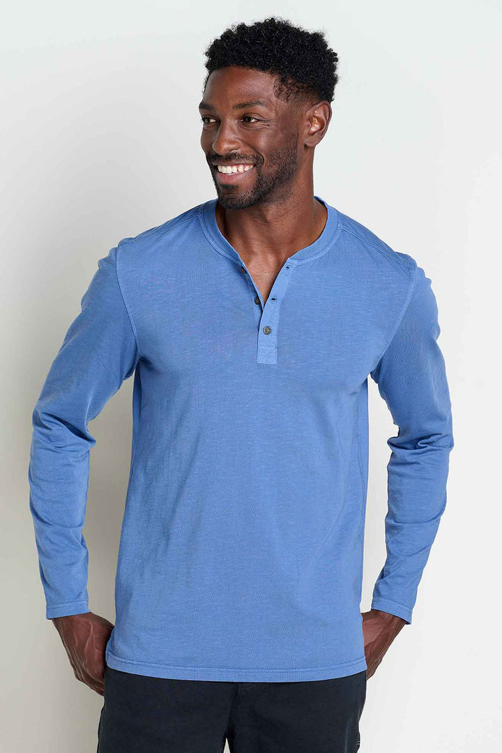 Primo Long Sleeve Henley - Kyanite