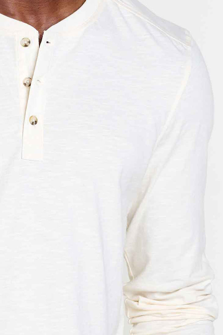 Primo Long Sleeve Henley - Salt II