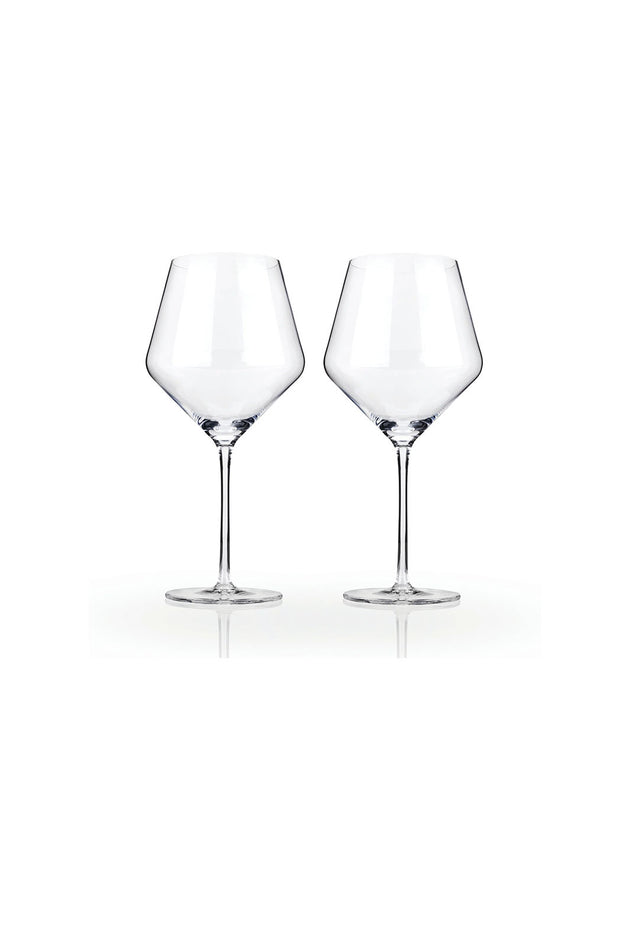 Raye Crystal Burgundy Glasses - Set Of 2