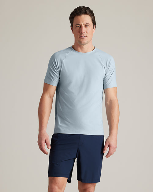 Reign Tech Short Sleeve T-Shirt | Arctic Blue/White Heather