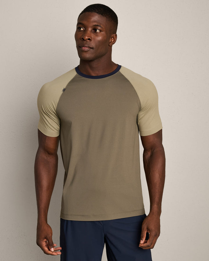 Reign Short Sleeve | Smokey Olive Color Block