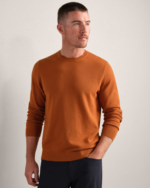 Resolve Pique Sweater | Dark Caramel