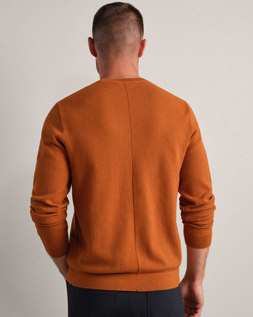 Resolve Pique Sweater | Dark Caramel