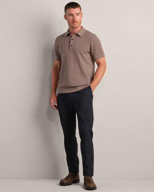 Resolve Pique Sweater Polo | Foggy Taupe