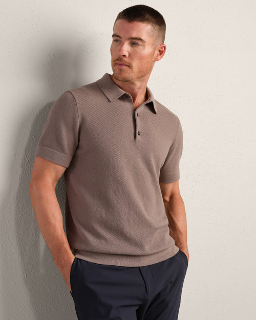 Resolve Pique Sweater Polo | Foggy Taupe