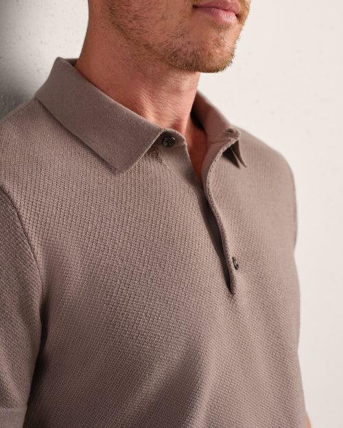 Resolve Pique Sweater Polo | Foggy Taupe