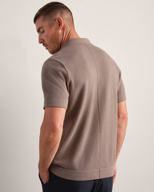 Resolve Pique Sweater Polo | Foggy Taupe