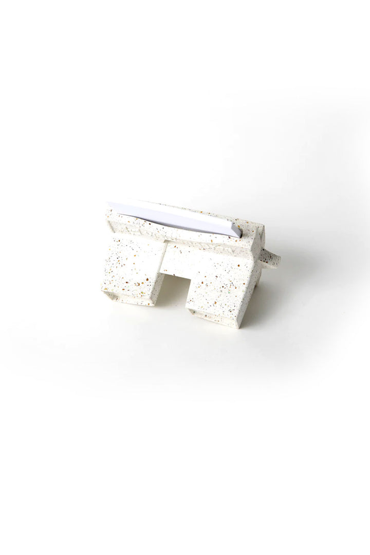 Retro Card Holder - White Terrazzo